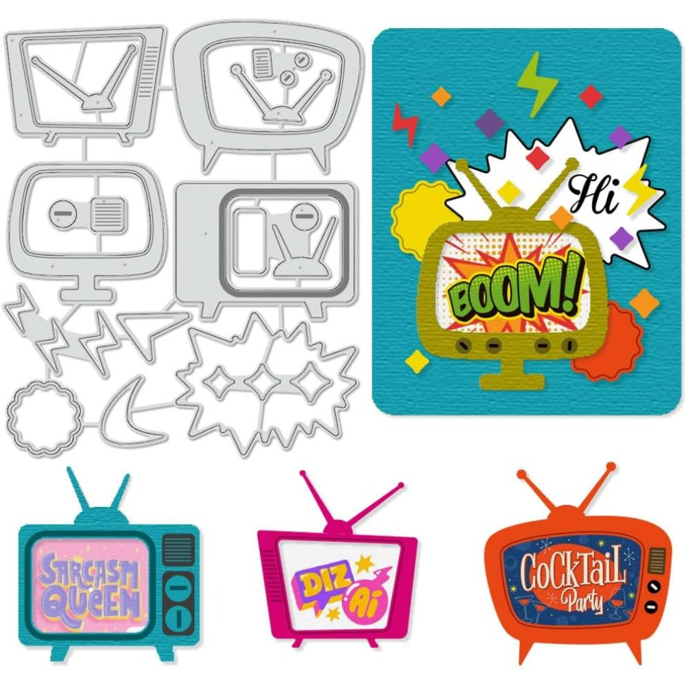 Workshop Tools Diy - Retro TV Cutting Dies Stencils Frame