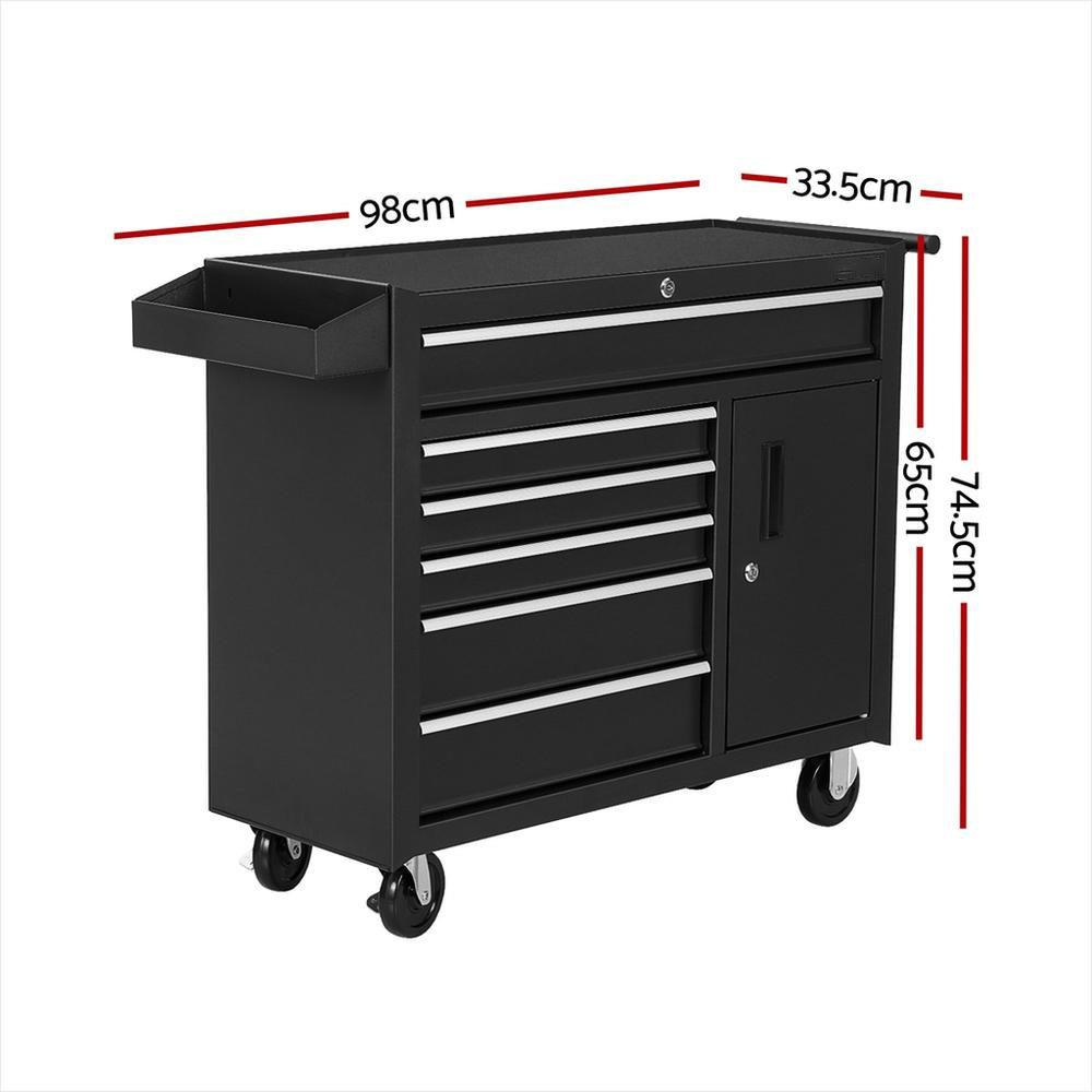 &6 Drawer Tool Box Chest Cabin - Tools Trolley For Workshop ulasan dan harga
